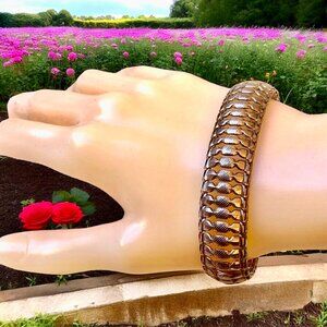 Milor Italy Sterling Silver Bracelet Basketweave Link 16.5 gr